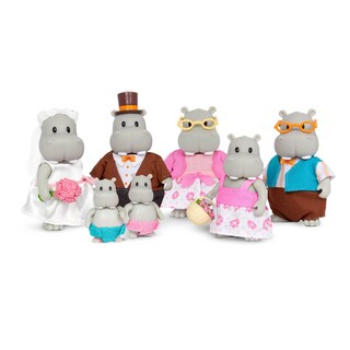 Foto 3 | Set De Boda De La Familia Pitterpotemus Hippo De Toy Li'l Woodzeez - Venta Internacional.
