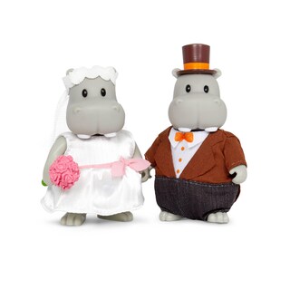 Foto 5 | Set De Boda De La Familia Pitterpotemus Hippo De Toy Li'l Woodzeez - Venta Internacional.