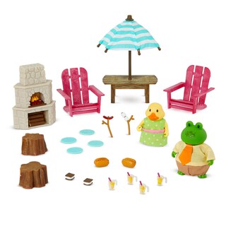 Foto 1 | Toy Backyard Furniture Playhouse Lil Woodzeez Con Hoguera - Venta Internacional.