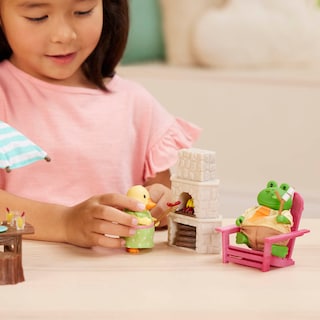 Foto 5 | Toy Backyard Furniture Playhouse Lil Woodzeez Con Hoguera - Venta Internacional.