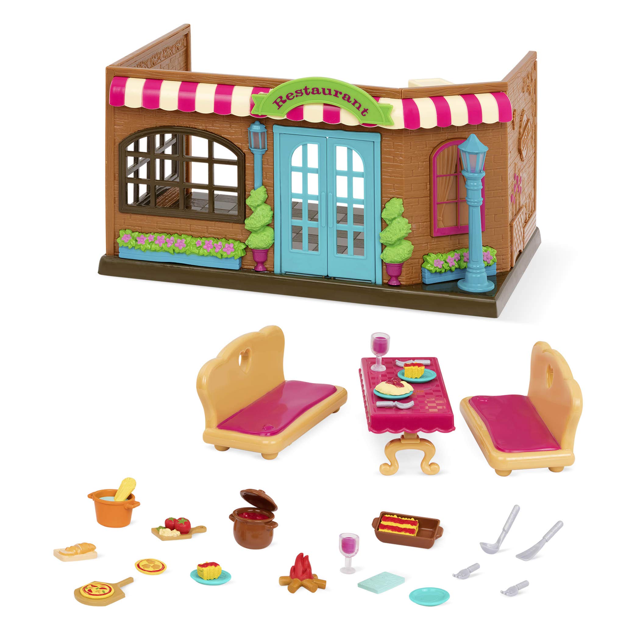 Foto 2 pulgar | Dollhouse Playset Li'l Woodzeez Pass-the-pasta Restaurant - Venta Internacional.