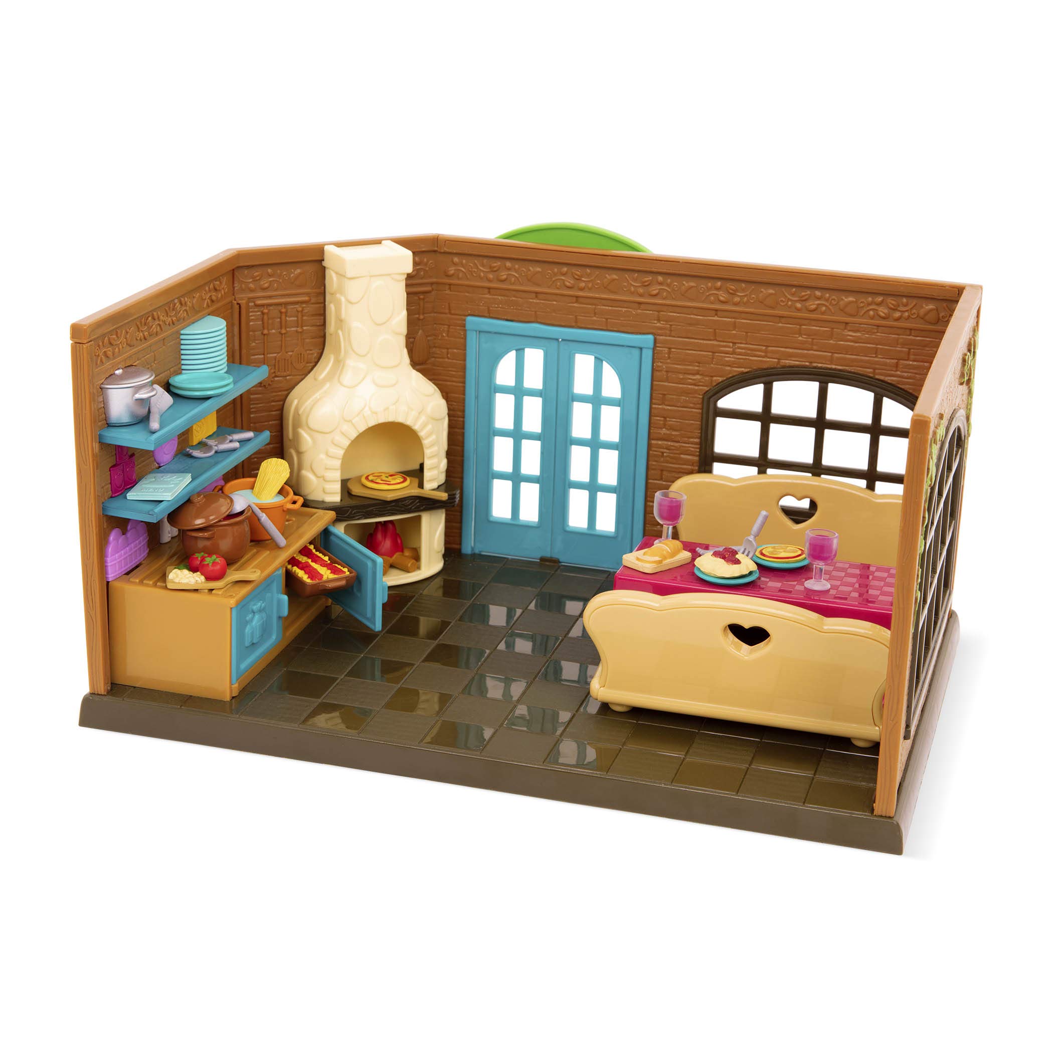 Foto 3 pulgar | Dollhouse Playset Li'l Woodzeez Pass-the-pasta Restaurant - Venta Internacional.
