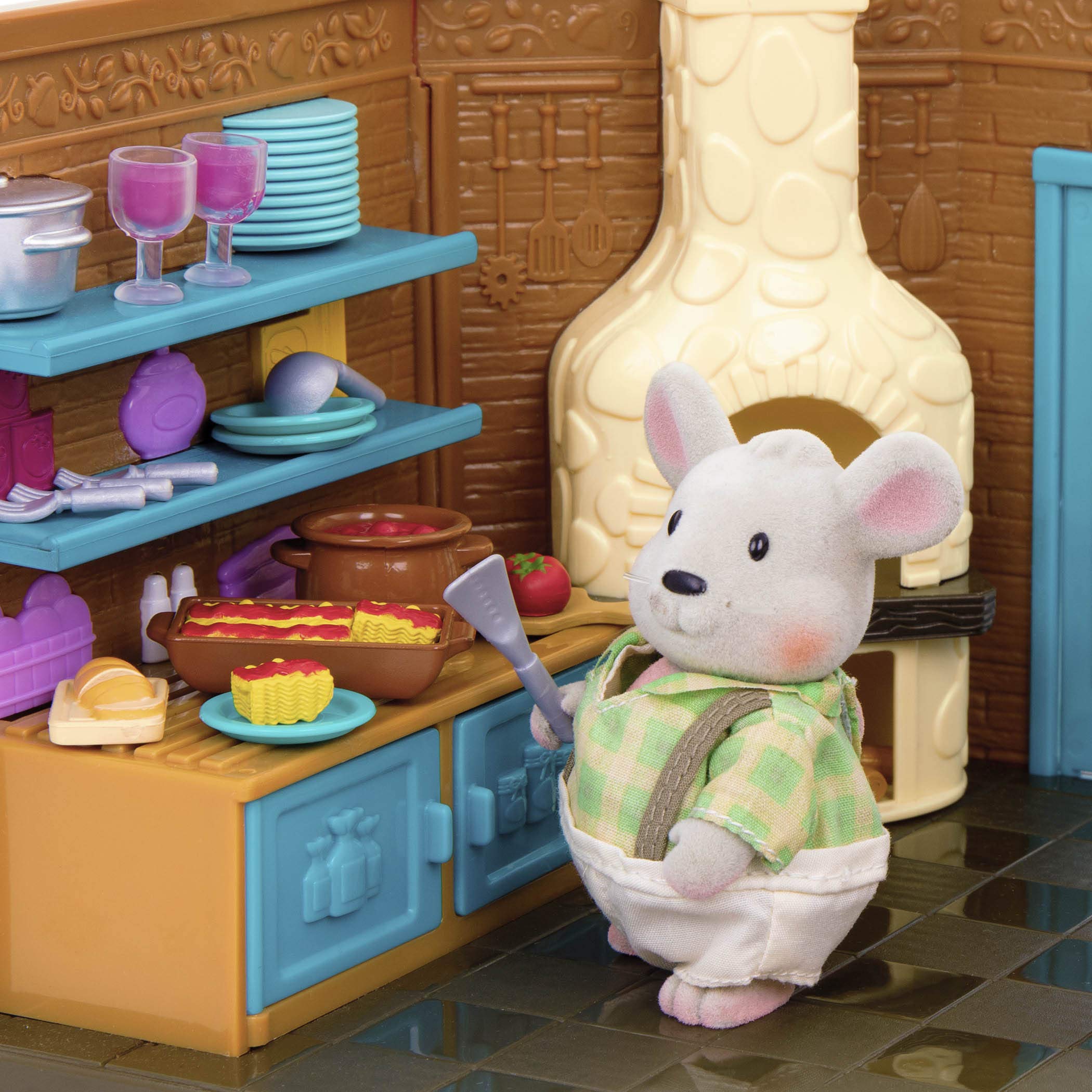 Foto 4 pulgar | Dollhouse Playset Li'l Woodzeez Pass-the-pasta Restaurant - Venta Internacional.