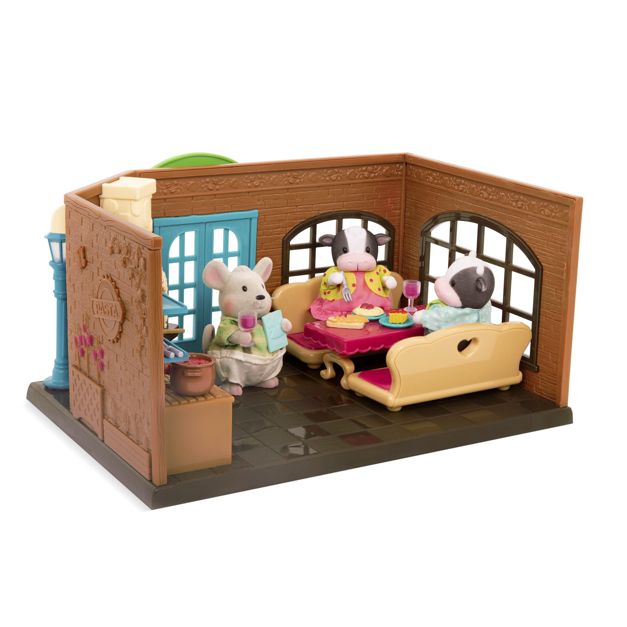 Foto 5 pulgar | Dollhouse Playset Li'l Woodzeez Pass-the-pasta Restaurant - Venta Internacional.