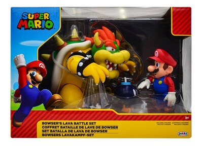 Foto 1 | Super Mario Set Batalla De Lava De Bowser Jakks Pacific