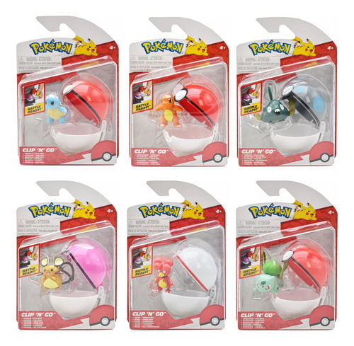 Foto 2 pulgar | Pokemon Clip N Go Pack 6 Figuras Con Poke Ball #2 Jazwares
