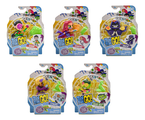 Foto 2 pulgar | Teen Titans Go Microfigura Pack 5 Pz 6 Cm Spin Master