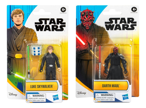 Foto 2 pulgar | Star Wars Pack Figura Darth Maul Y Luke Skywalker Hasbro