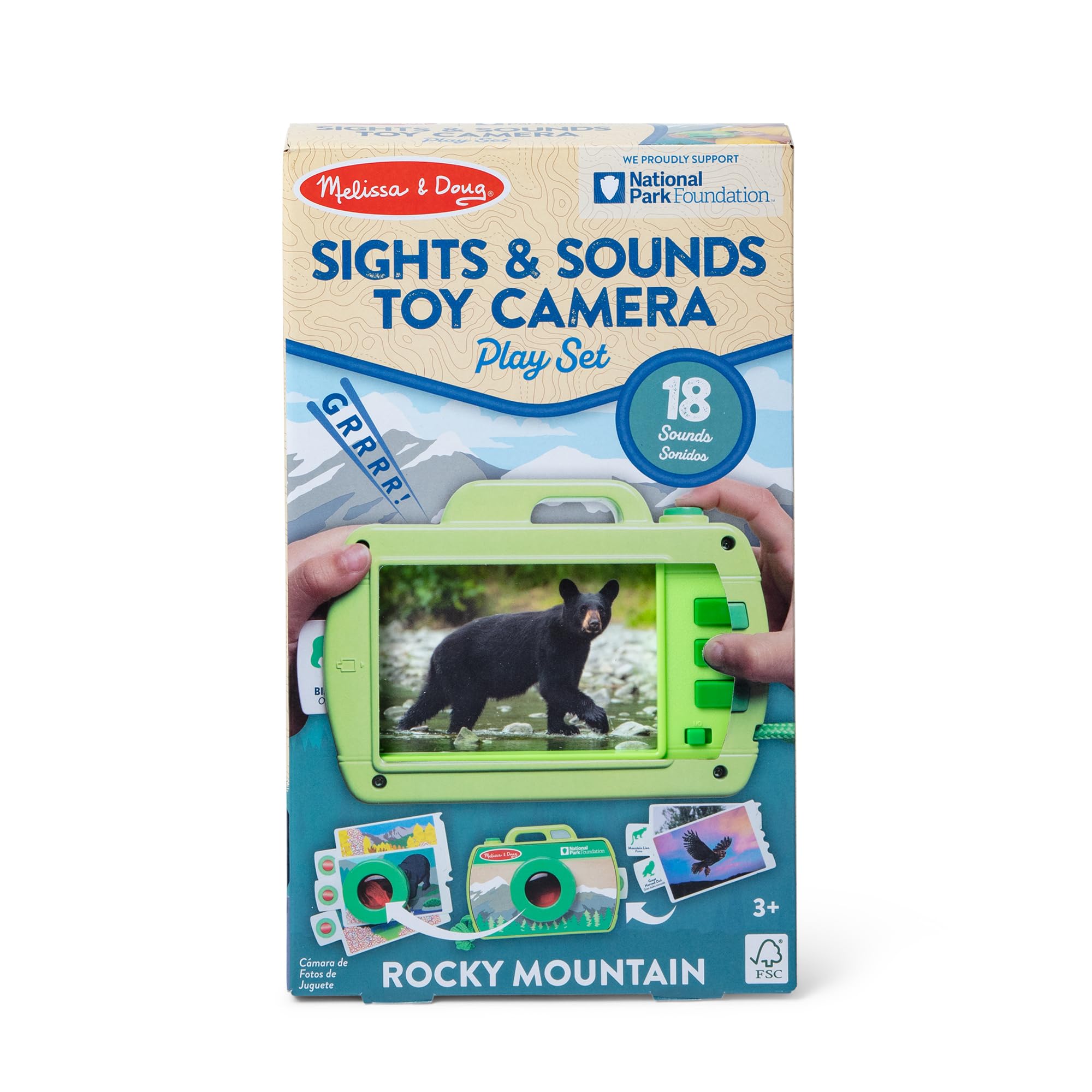 Foto 4 pulgar | Set De Juego Con Cámara De Juguete De Madera Melissa & Doug Rocky Mountain - Venta Internacional.