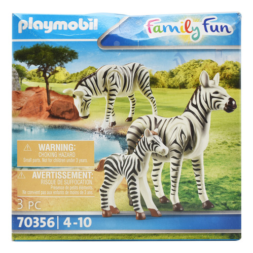 Foto 2 pulgar | Playmobil Cebras Con Bebe Family Fun 70356 Cd