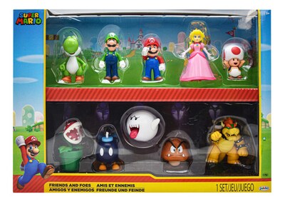 Foto 1 | Super Mario Amigos Y Enemigos Set 10 Figuras Jakks Pacific
