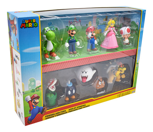 Foto 3 pulgar | Super Mario Amigos Y Enemigos Set 10 Figuras Jakks Pacific