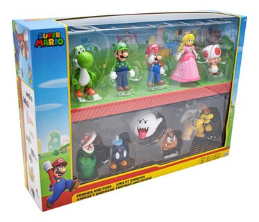 Foto 2 | Super Mario Amigos Y Enemigos Set 10 Figuras Jakks Pacific
