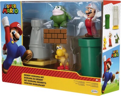 Foto 2 | Super Mario Set Diorama Desierto 4 Personajes Jakks Pacific