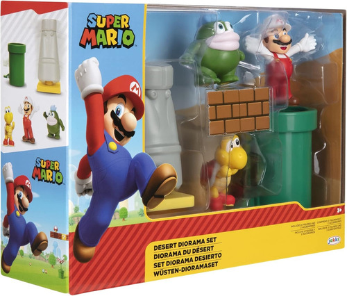 Foto 4 pulgar | Super Mario Set Diorama Desierto 4 Personajes Jakks Pacific
