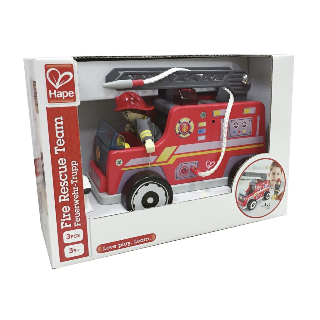 Foto 2 pulgar | Set De Juego Para Camión De Bomberos Hape Fire Engine Con Figura De Acción Y Perro - Venta Internacional.