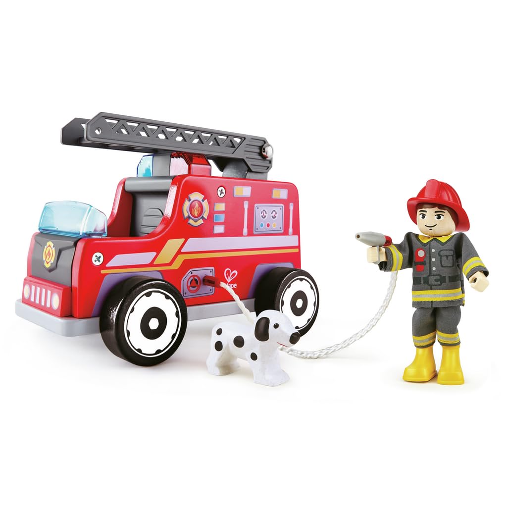 Foto 5 pulgar | Set De Juego Para Camión De Bomberos Hape Fire Engine Con Figura De Acción Y Perro - Venta Internacional.