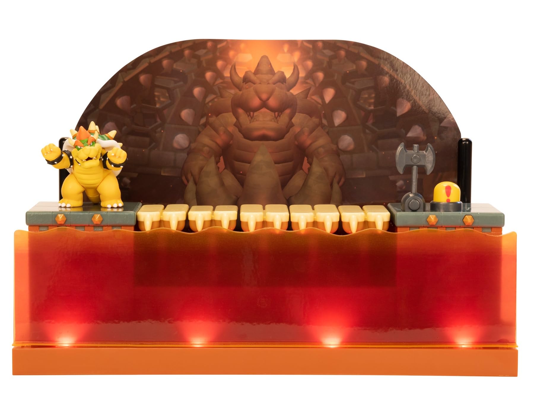 Foto 2 pulgar | Playset Super Mario Nintendo Deluxe Bowser Battle Con Figura - Venta Internacional.