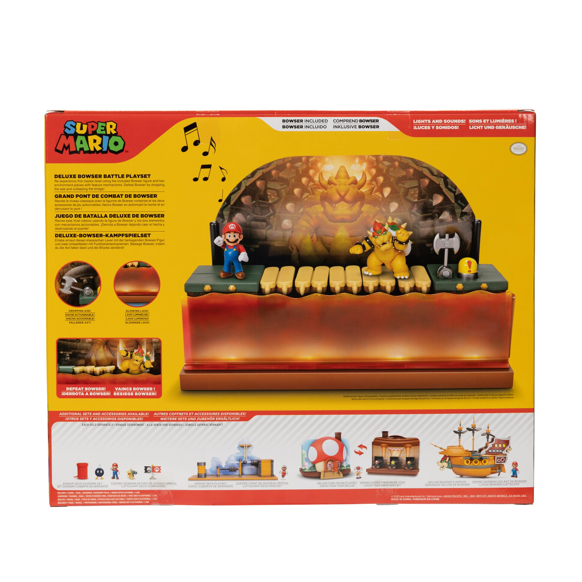 Foto 5 pulgar | Playset Super Mario Nintendo Deluxe Bowser Battle Con Figura - Venta Internacional.