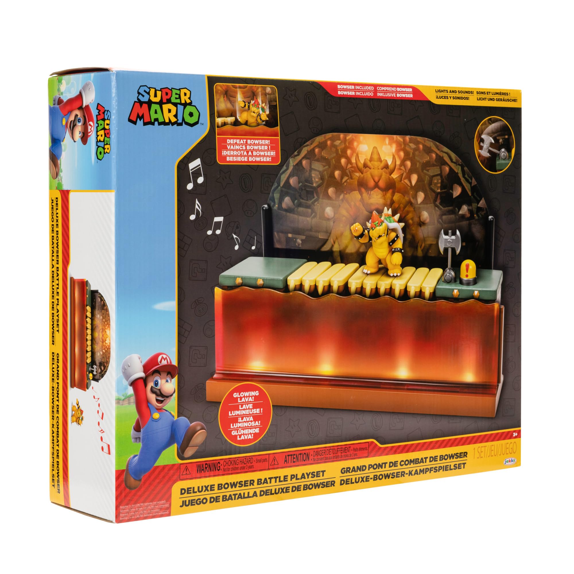 Foto 5 | Playset Super Mario Nintendo Deluxe Bowser Battle Con Figura - Venta Internacional.