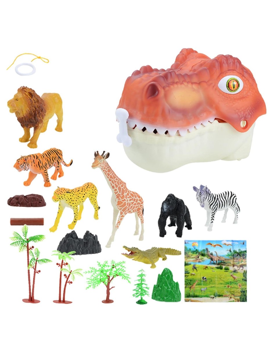 Foto 2 pulgar | Juguete Cabeza De Dinosaurio Con Accesorios
