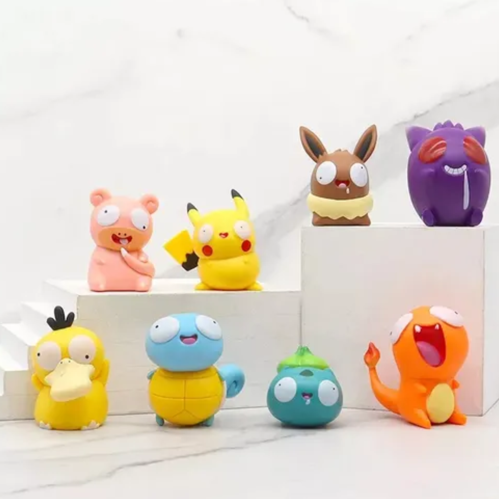 Foto 4 pulgar | Set 8 Figuras Pokemon Silly Dumb Pikachu Muñecos Gengar