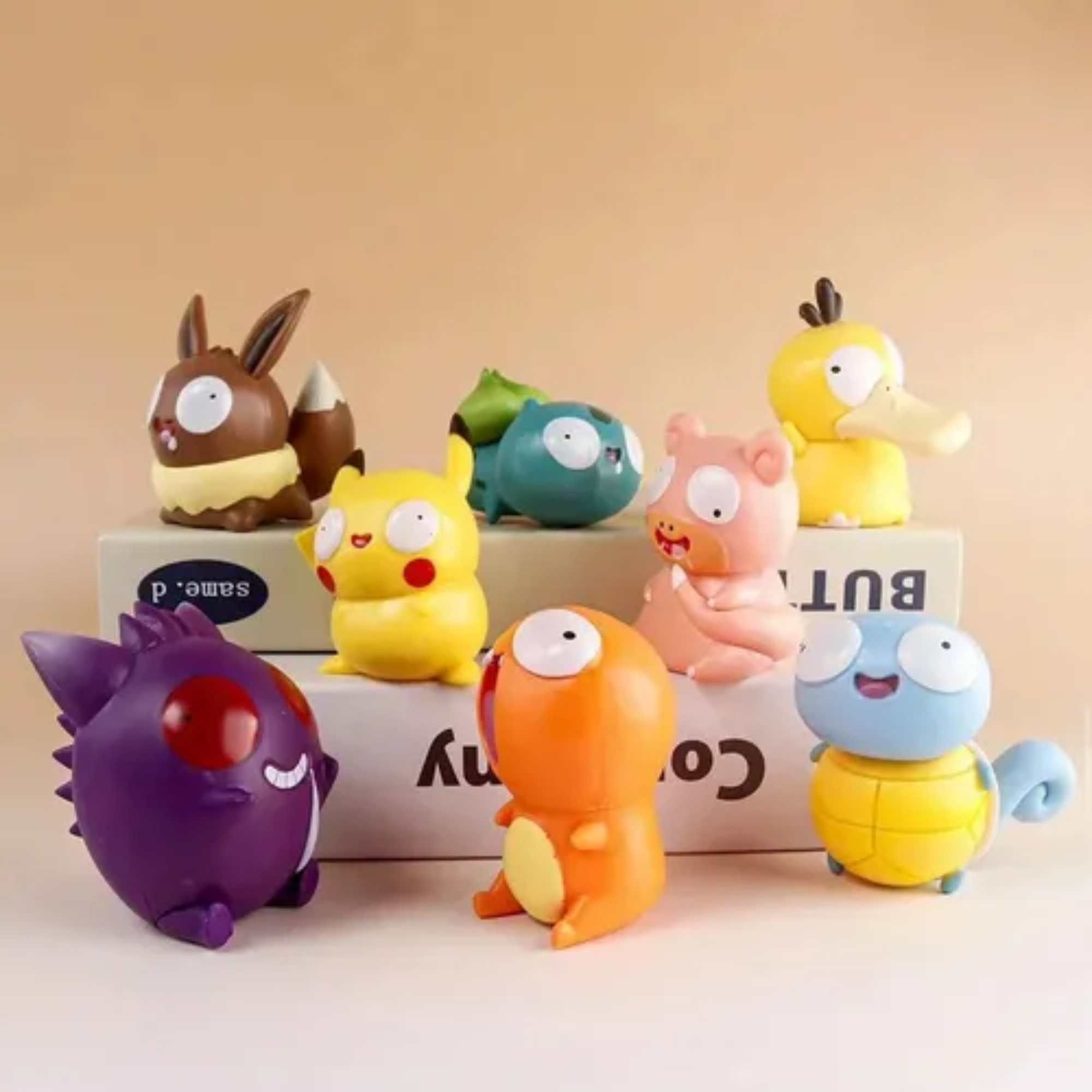 Foto 7 pulgar | Set 8 Figuras Pokemon Silly Dumb Pikachu Muñecos Gengar