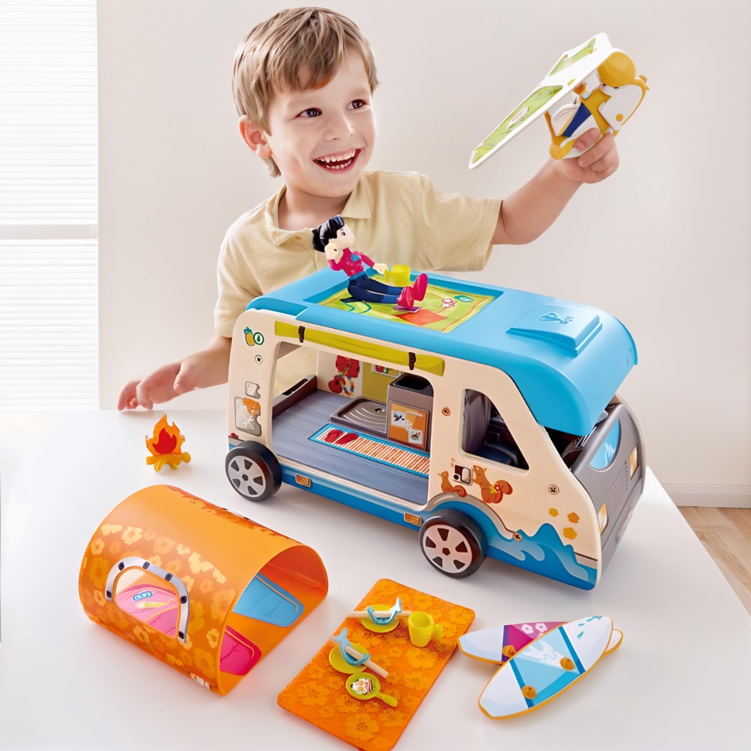 Foto 4 pulgar | Set De Juegos De Simulación De Madera Toy Adventure Van Hape De 23 Piezas - Venta Internacional.