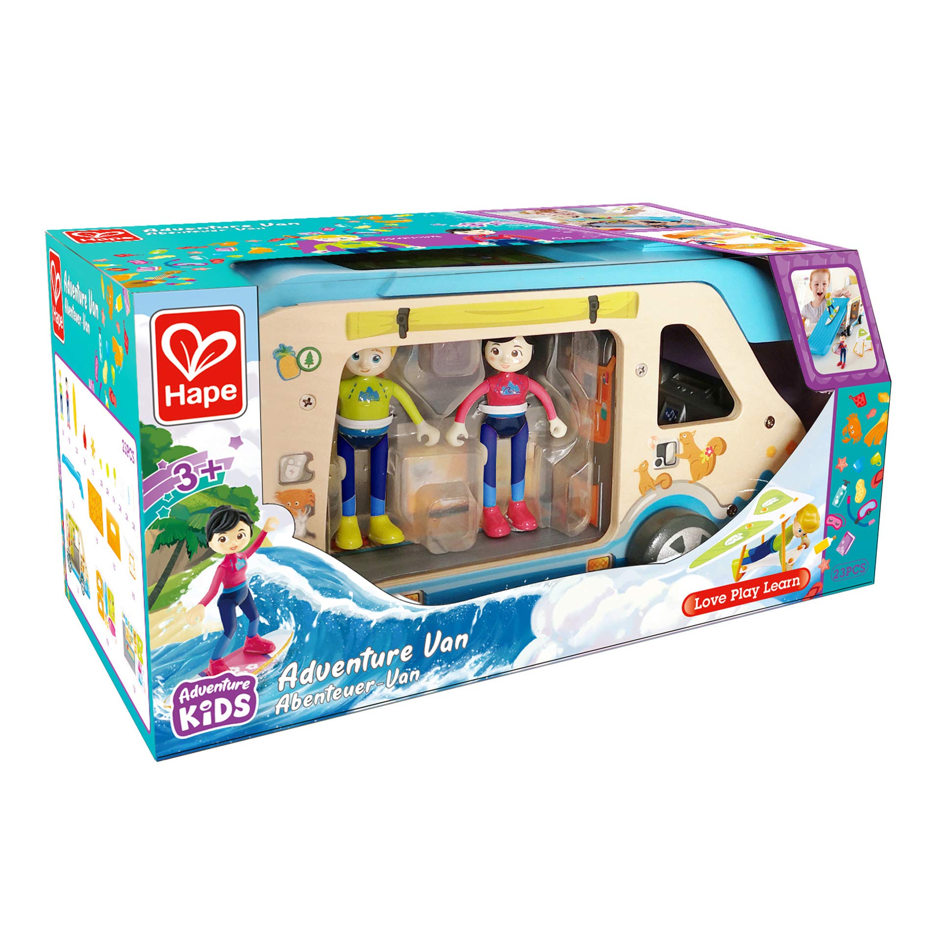 Foto 8 pulgar | Set De Juegos De Simulación De Madera Toy Adventure Van Hape De 23 Piezas - Venta Internacional.