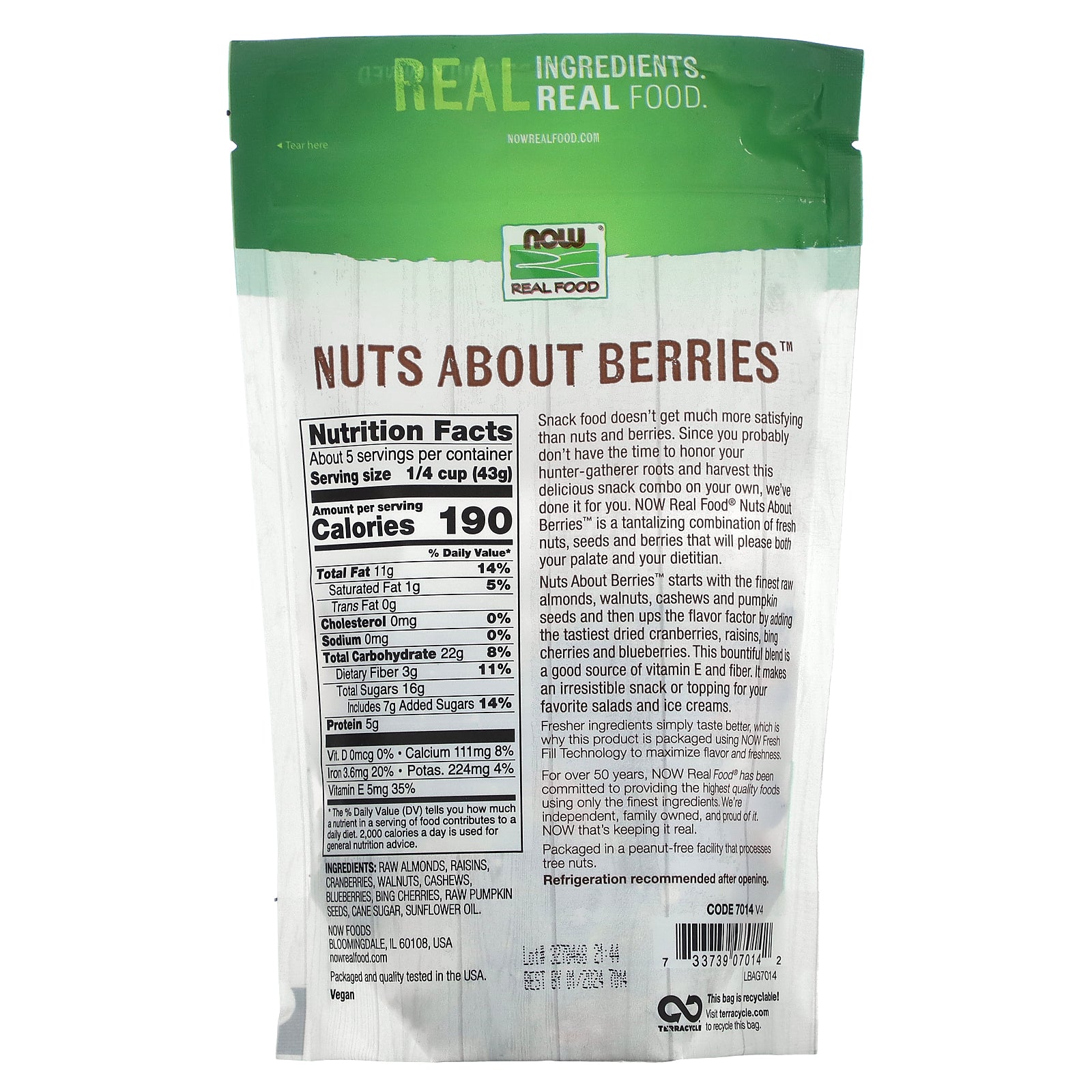 Foto 3 pulgar | Snack Now Foods Nuts About Berries 227 G - Venta Internacional.
