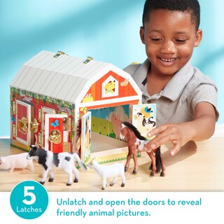Foto 2 | Cierres Melissa & Doug De Activity Barn Con 4 Animales De Granja - Venta Internacional.