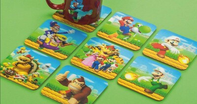 Foto 4 | Coasters Paladone 3d Super Mario Juego De 8 Unidades Multicolor - Venta Internacional.