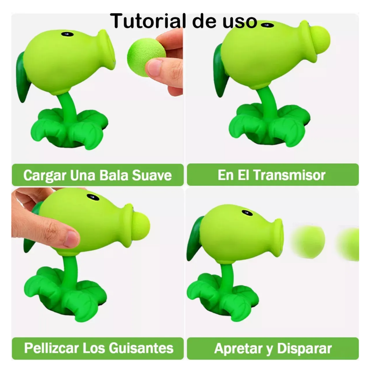 Foto 5 pulgar | Juguetes de Plantas Vs Zombies, Lab.g  de color  Verde y Azul