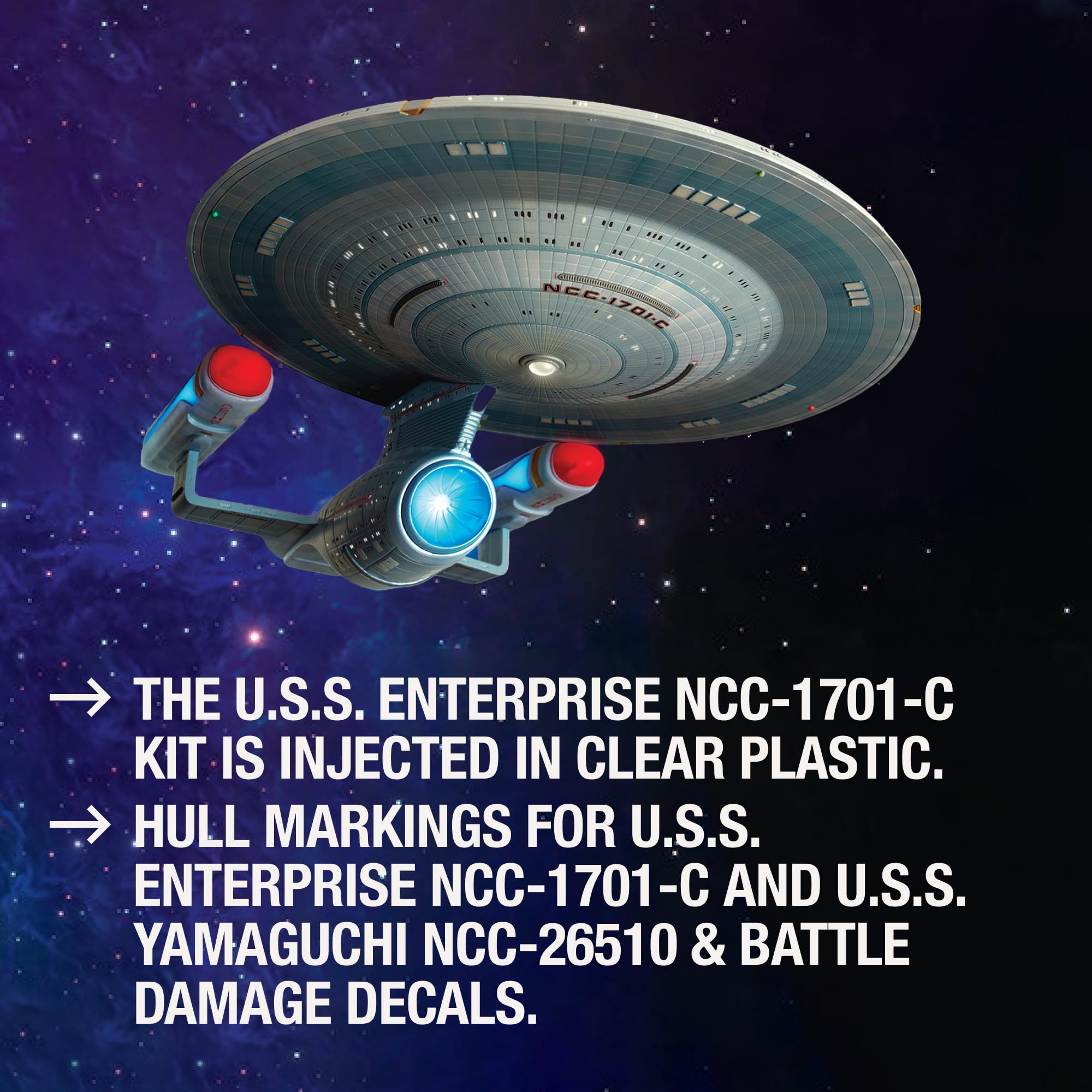 Foto 4 pulgar | Maqueta Amt Star Trek Uss Enterprise Ncc-1701-c 1:1400 - Venta Internacional.