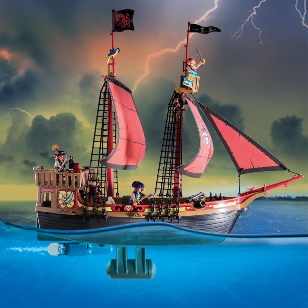 Foto 3 pulgar | Barco Pirata Playmobil 70411 Pirates Floating Con Cañón - Venta Internacional.