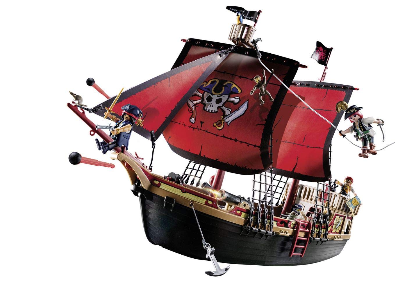 Foto 8 pulgar | Barco Pirata Playmobil 70411 Pirates Floating Con Cañón - Venta Internacional.