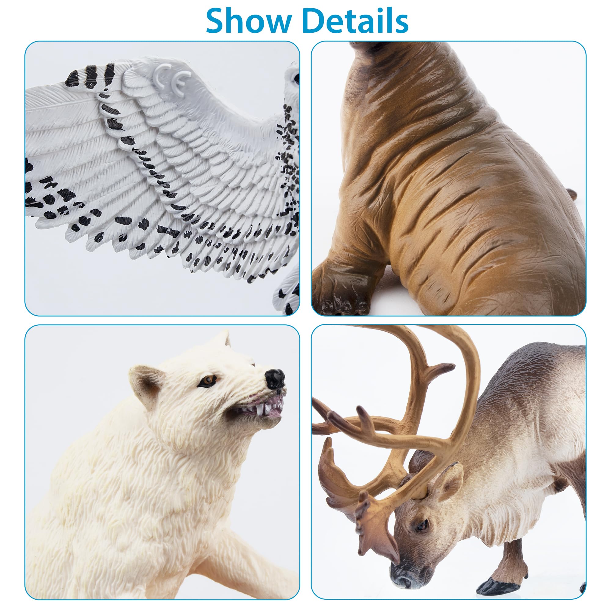 Foto 2 | Figuras De Animales Toymany Polar Animals  12 Unidades  Para Niños Mayores De 3 Años - Venta Internacional.