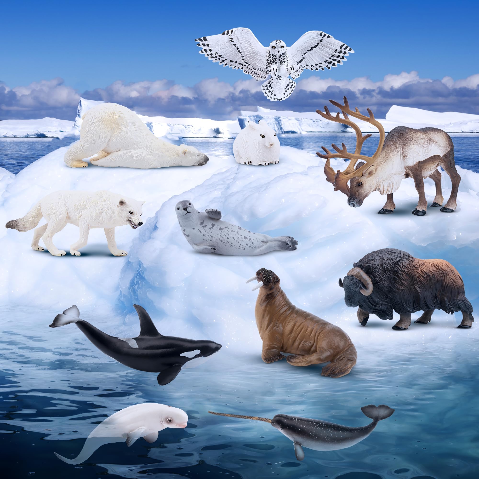 Foto 5 | Figuras De Animales Toymany Polar Animals  12 Unidades  Para Niños Mayores De 3 Años - Venta Internacional.