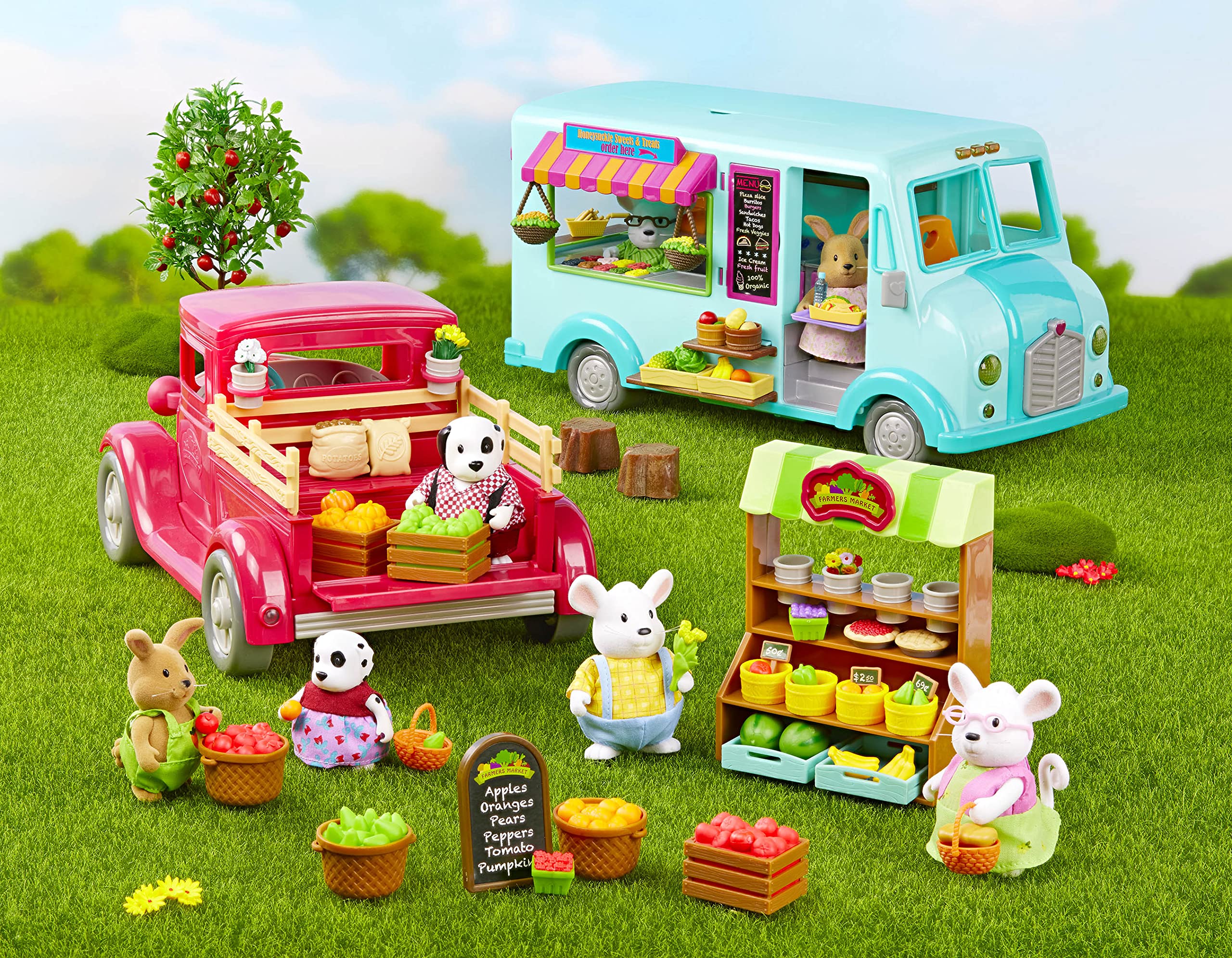 Foto 4 pulgar | Camión Playset Li'l Woodzeez Market Con 2 Figuras De Muñecas De Más De 3 Años - Venta Internacional.