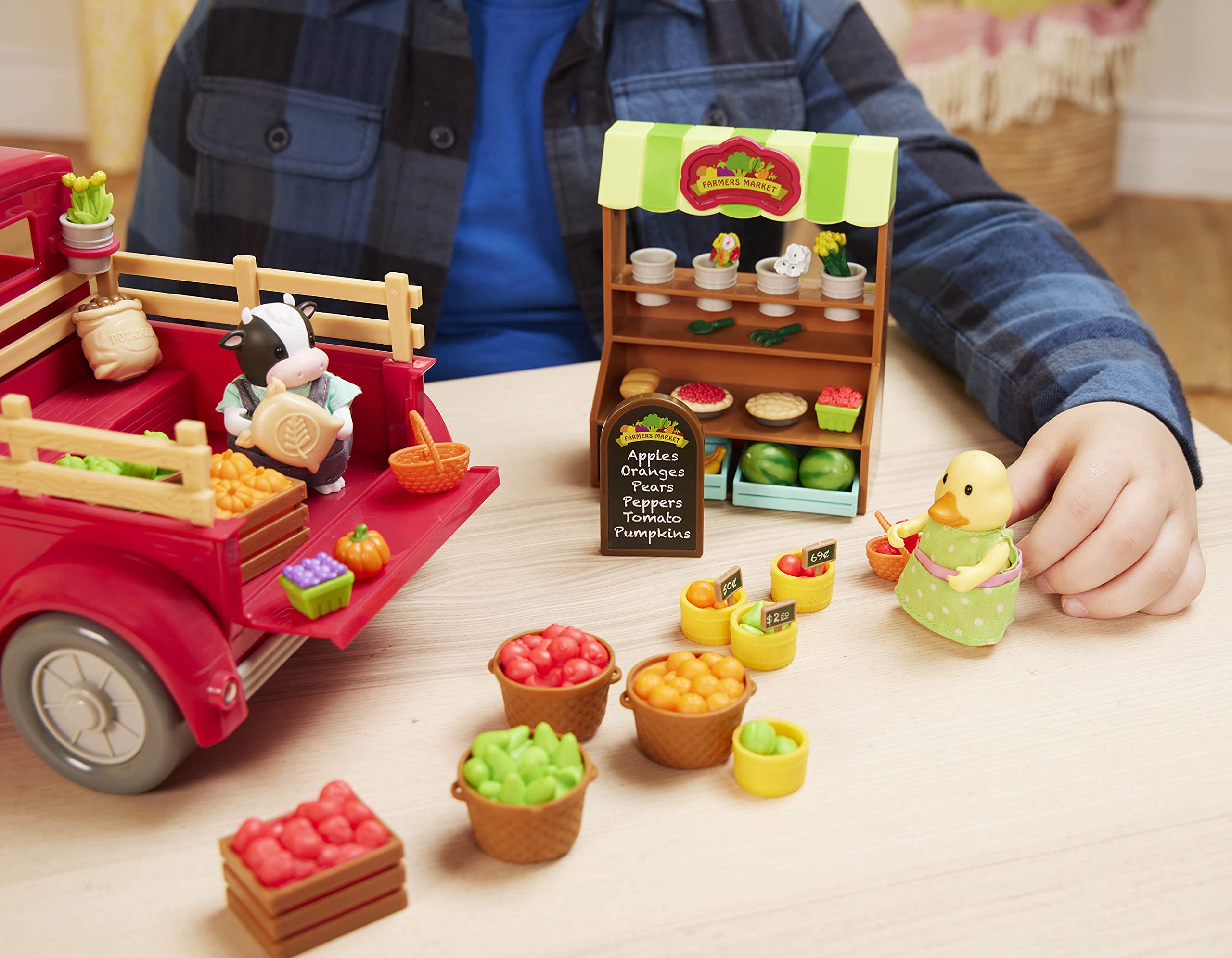 Foto 5 pulgar | Camión Playset Li'l Woodzeez Market Con 2 Figuras De Muñecas De Más De 3 Años - Venta Internacional.