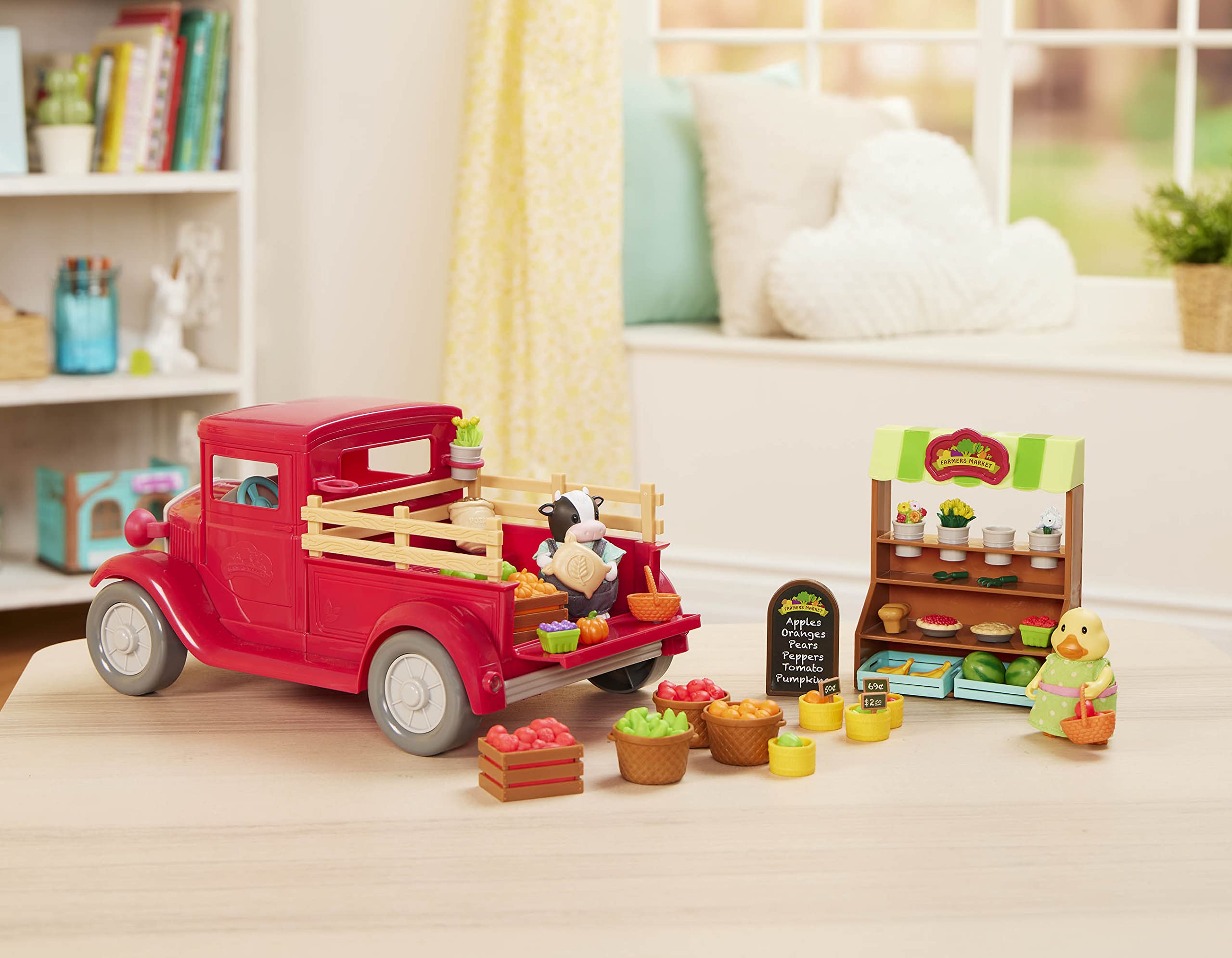 Foto 5 | Camión Playset Li'l Woodzeez Market Con 2 Figuras De Muñecas De Más De 3 Años - Venta Internacional.