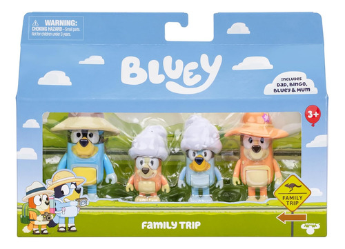 Foto 2 pulgar | Bluey Family Trip Viaje Familiar Set 4 Figuras Moose