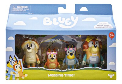 Foto 1 | Bluey Wedding Time Tiempo De Boda Set 4 Figuras Moose