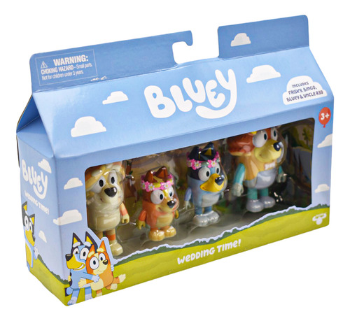 Foto 3 pulgar | Bluey Wedding Time Tiempo De Boda Set 4 Figuras Moose