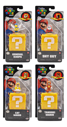 Foto 2 pulgar | Mario Bros Movie Pack 4 Bloques Y Figuras 3cm Jakks Pacific