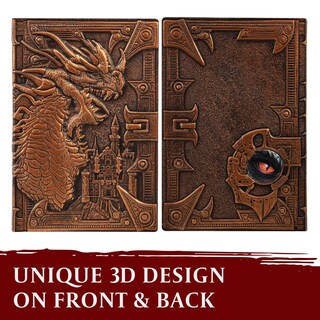 Foto 2 | Cuaderno De Notas Dnd Lynx De 200 Páginas Con Tapa De Dragón En Bronce 3d - Venta Internacional.