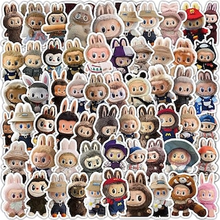Foto 1 | Pegatinas Labubu Cute Rabble Doll, 62 Unidades, Vinilo Impermeable - Venta Internacional.