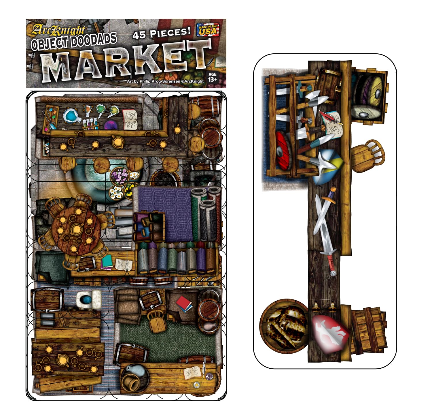 Foto 2 pulgar | Calcomanías de Rol Arcknight Market Stall para DnD 5E 40 Piezas - Venta Internacional