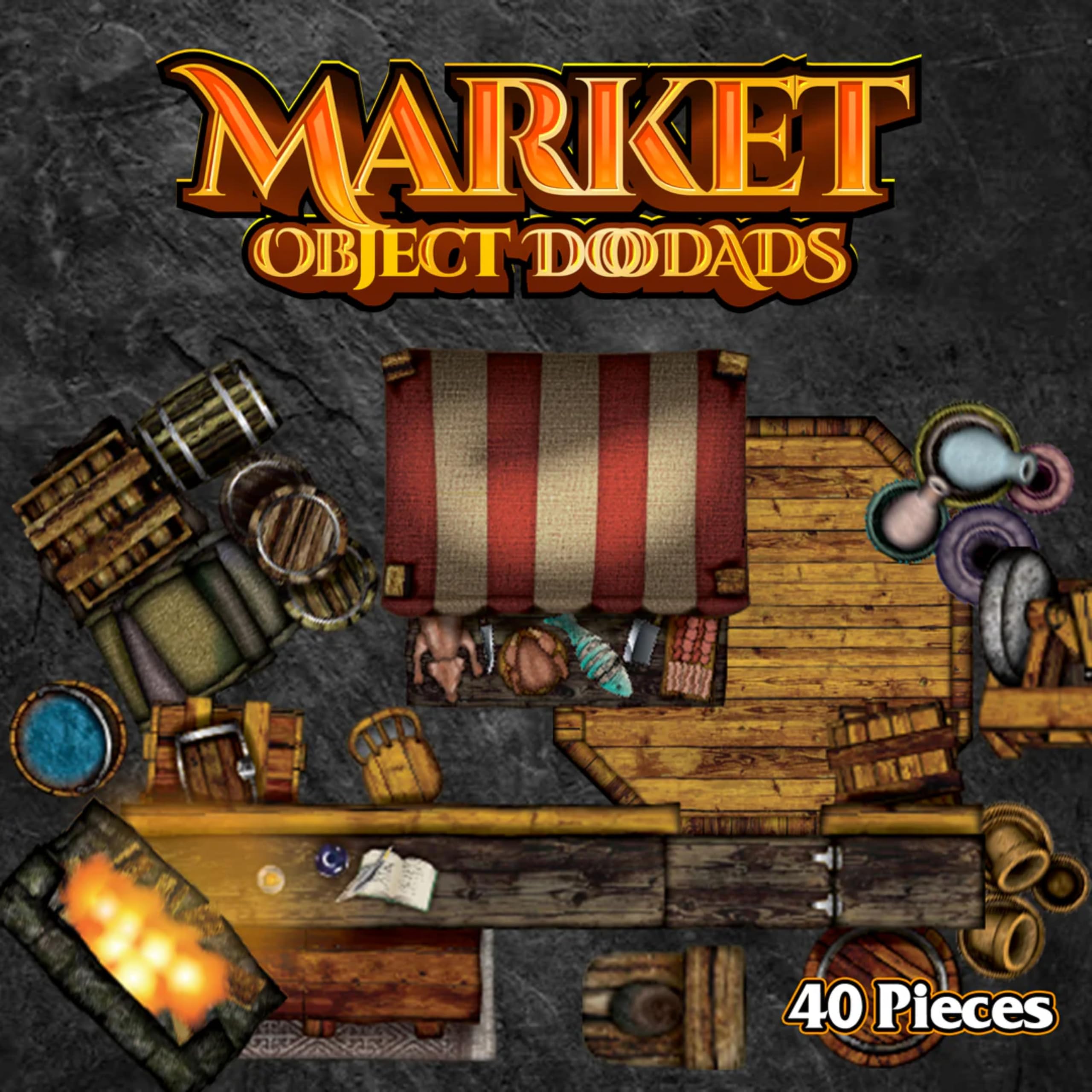 Foto 3 pulgar | Calcomanías de Rol Arcknight Market Stall para DnD 5E 40 Piezas - Venta Internacional