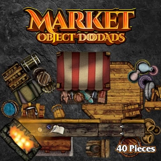 Foto 2 | Calcomanías de Rol Arcknight Market Stall para DnD 5E 40 Piezas - Venta Internacional